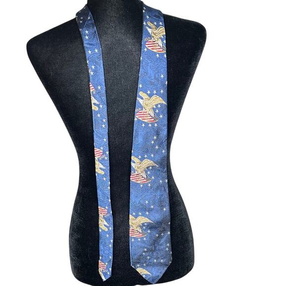 Polo by Ralph Lauren Men's tie Eagle & American flag design - Picture 1 of 2